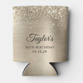 Porta-lata Glittery Champagne Foil aniversário de 30 anos