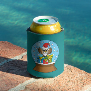 Porta-lata Globo de Neve com Santa Claus Owl