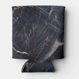 Porta-lata Glossy Marble: Elegância Dourada Negra.