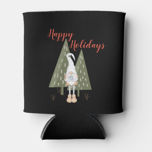 Porta-lata Gnome de Natal Feliz Natal (Frente)