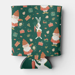 Porta-lata Gnomos de Natal, Padrão de Feriado Bunny.