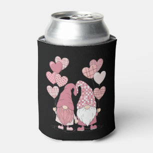 Porta-lata Gnomos de Plaid Búfalo Rosa Dia dos Namorados 