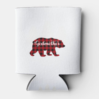 Porta-lata Godmother Bear Buffalo Red Plaid Matching Family