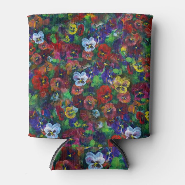Porta-lata Golden Afternoon Pansies by Jason Street (Frente)