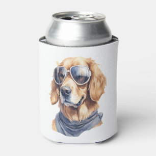 Porta-lata Golden Retriever de óculos de sol