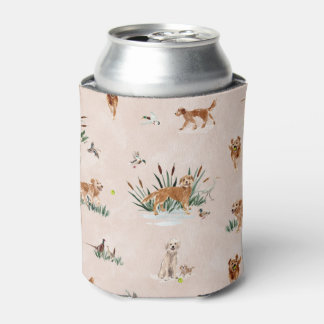 Porta-lata GOLDEN RETRIEVER TOILE Rosa