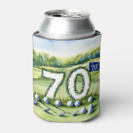 Porta-lata Golf 70th Birthday Today  golf flag 