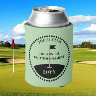 Porta-lata Golf Tournament Club Name Mint Green