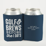 Porta-lata Golfe e despejo antes da festa de solteiro do mari<br><div class="desc">Celebrar o noivo com um tema de solteiro de golfe pode ser mais legal. Este simples favor de solteiro apresenta a expressão "golfe e brews antes do I do", juntamente com o texto personalizado sobre um fundo azul marinho. Incluir nome, data ou outro texto personalizado. Este design de cor azul...</div>