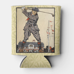 Porta-lata Golfe Golfista Vintage Antigo Golfe