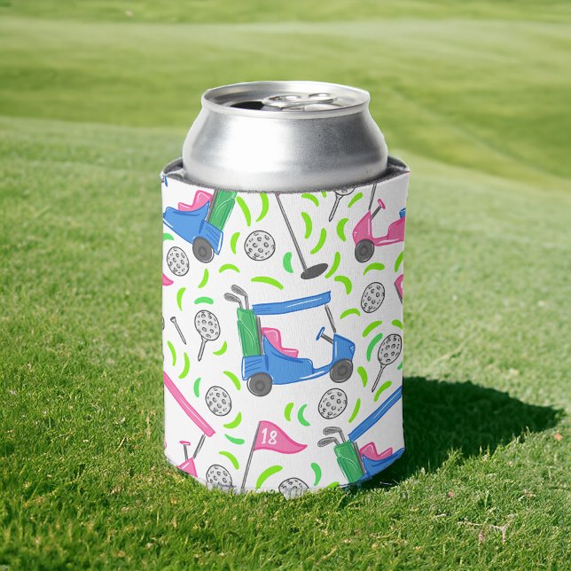 Porta-lata Golfe Verde Azul Rosa (Criador carregado)