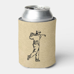 Porta-lata Golfer Sport Design Leather