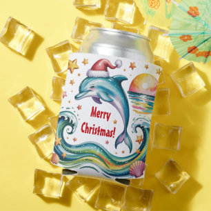 Porta-lata Golfinho de Natal no Paraíso Tropical Personalizad