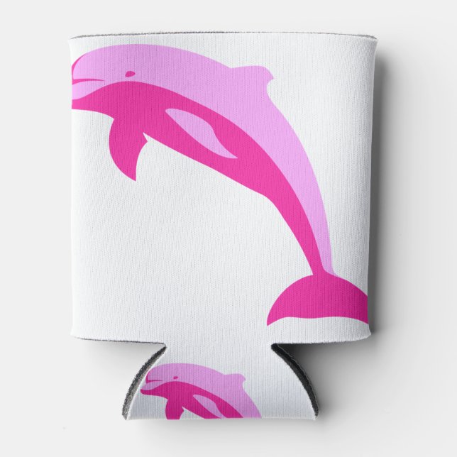 Porta-lata Golfinho Rosa (Frente)