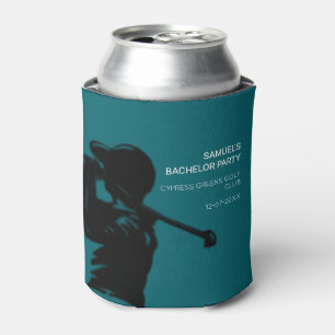 Porta-lata Golfista negro Viagem de golfe Despedida de soltei