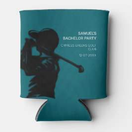 Porta-lata Golfista negro Viagem de golfe Despedidão minimali