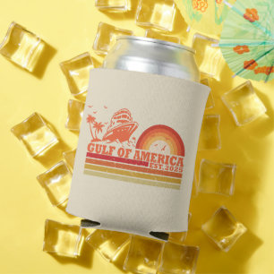 Porta-lata Golfo da América antigo patriótico americano
