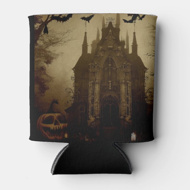 Porta-lata Gótico/Halloween/queda/abóbora (Frente)