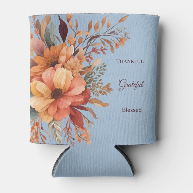 Porta-lata Graças a Deus abençoado Ação de Graças (Frente)