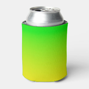Porta-lata Gradiente verde e amarelo de neon