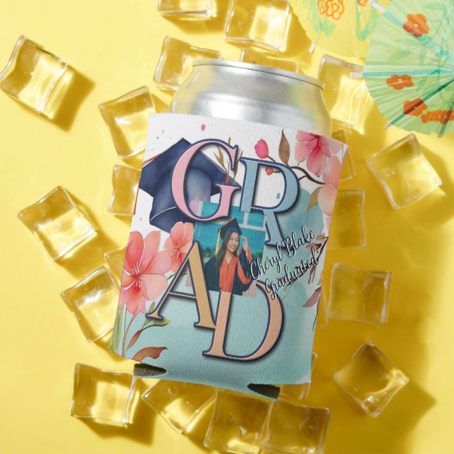 Porta-lata Graduação de Imagem de Aquarela (Verão in situ)