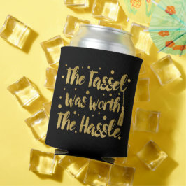 Porta-lata Graduação de Tassel Dourado Faux