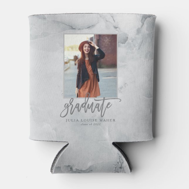 PORTA-LATA GRADUAÇÃO DOURADA MARBLE E ROSA (Frente)