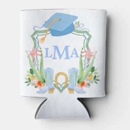 Porta-lata Graduação em Monograma da Preppy Southern Cowgirl