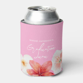 Porta-lata Graduação Luau Placa Tropical de Papel Flor
