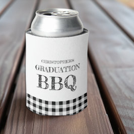 Porta-lata Graduation BBQ Gingham