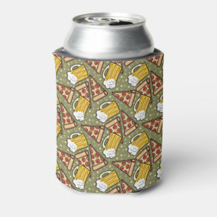 Porta-lata Gráfico da cerveja e da pizza