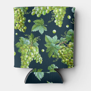 Porta-lata Grama Verde: Padrão Escuro de Aquarela