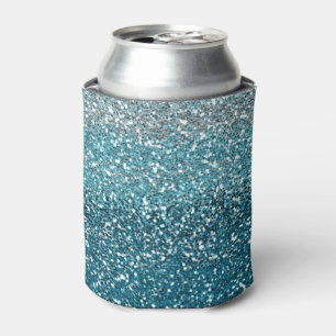 Porta-lata Grelha de Brilho Azul Elegante