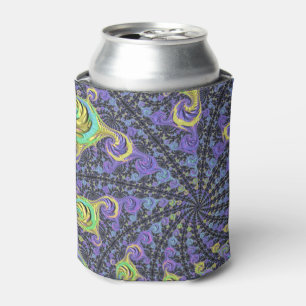 Porta-lata Groovy Boho Hippie Funky Abstrato Fractal