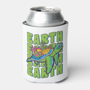 Porta-lata Groovy Earth Day Sea Turtle Vida Selvagem