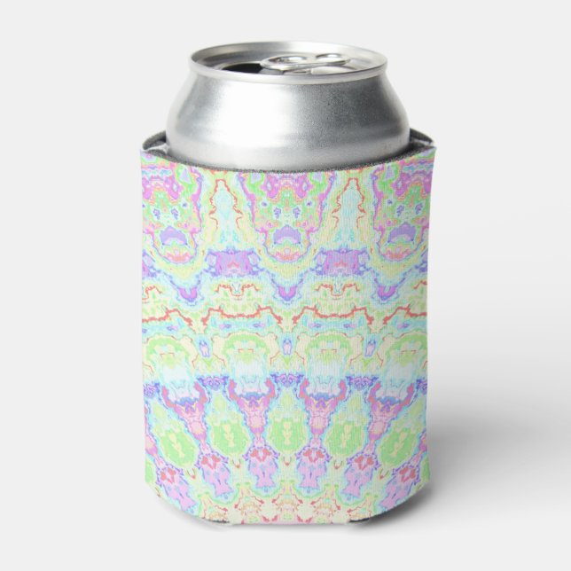 Porta-lata Groovy Funky Boho Hippie Rainbow Abstrato Mandala (Can Front)