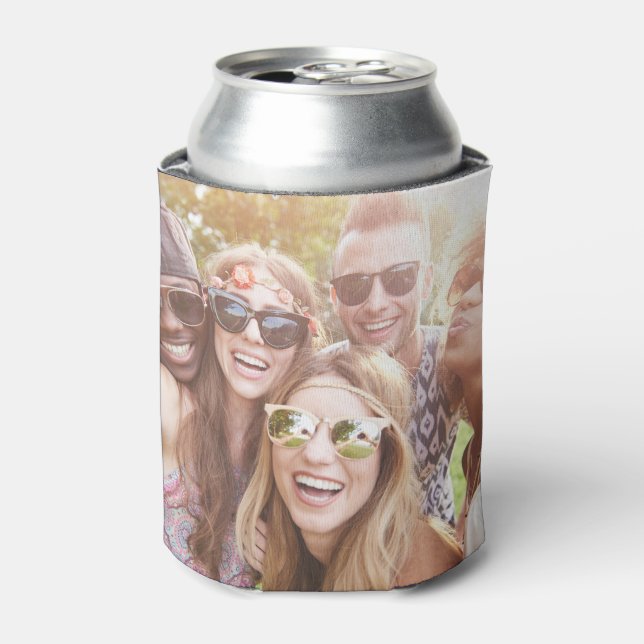 Porta-lata Grupo de Amigos com Foto Personalizada Divertido (Can Front)