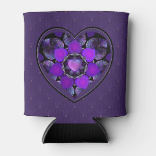 Porta-lata Guarda-chuva roxo & corações .7