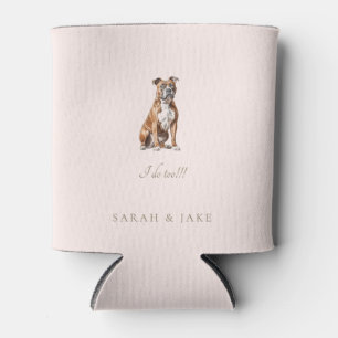 Porta-lata Guardanapos de casamento personalizados Blush para