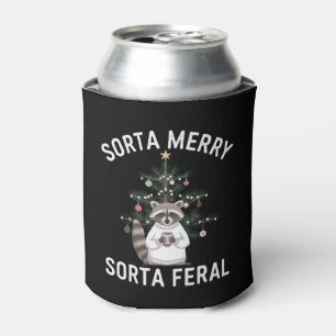 Porta-lata Guaxinim de Natal Meio Alegre Meio Selvagem Natal