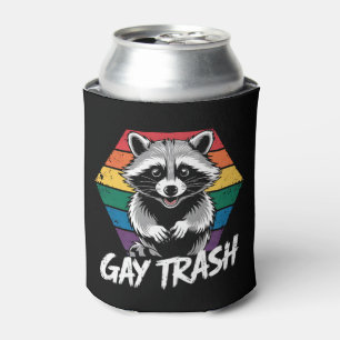 Porta-lata Guaxinim Lixo Gay Orgulho LGBTQ Vintage