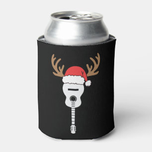 Porta-lata Guitar Christmas Santa Hat Reindeer