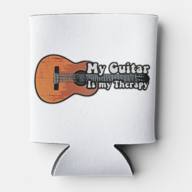 Porta-lata guitarra motivadora dizendo para guitarristas (Frente)