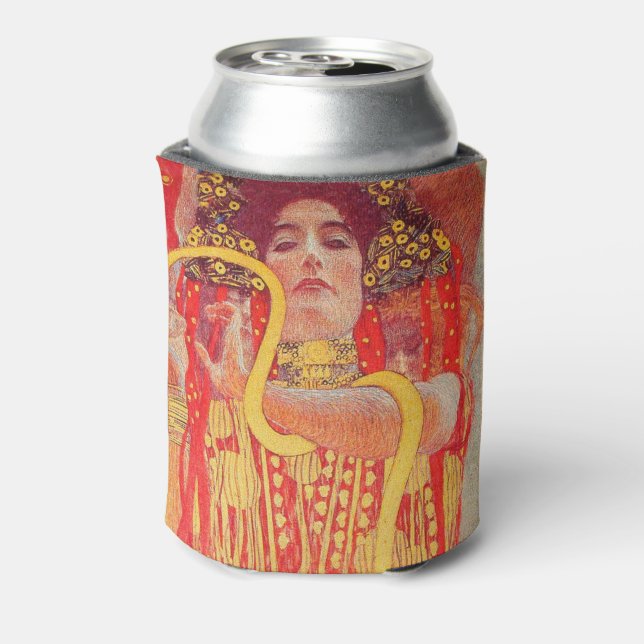 Porta-lata Gustav Klimt Red Woman Gold Snake Painting (Can Back)