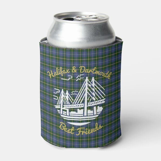 Porta-lata Halifax Dartmouth amigos tartan cerveja pode refri (Can Front)