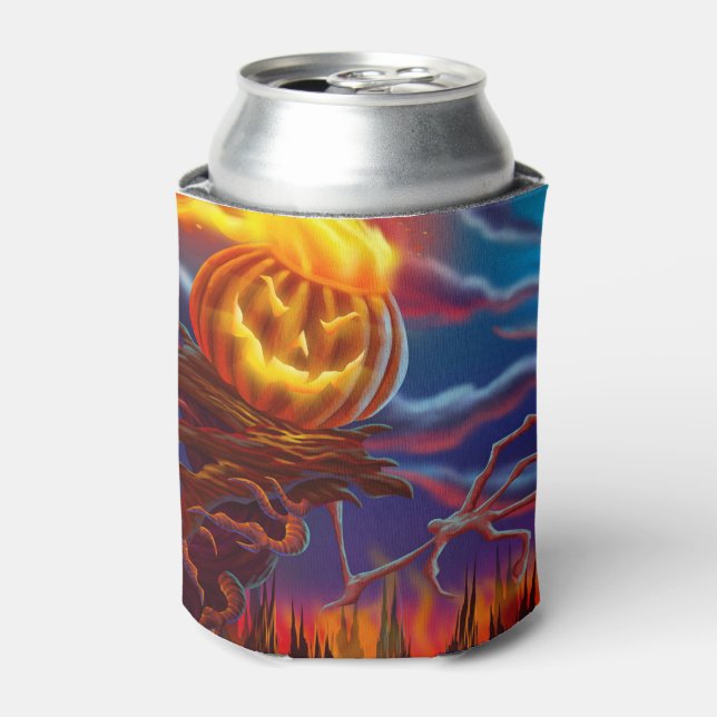 Porta-lata Halloween Can Cooler/Jack-O-Lanterns (Can Front)