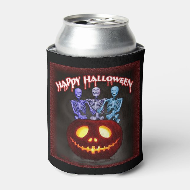 Porta-lata Halloween Can Cooler/Skeletons (Can Front)