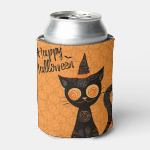 Porta-lata Halloween/gato/abóbora/queda