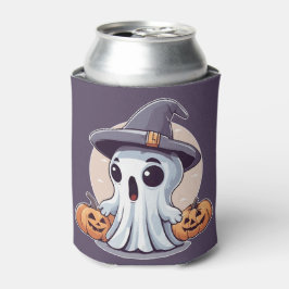 Porta-lata Halloween: Geist mit Kürbissen -