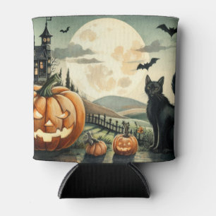 Porta-lata Halloween/outono/Outono/Abóbora/gato